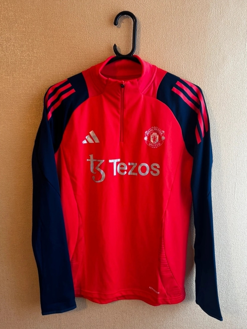 adidas Red and Navy Manchester United Training Top